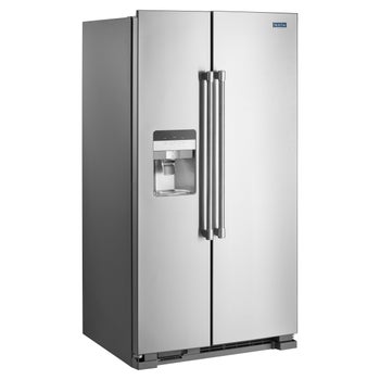 Maytag 25 cu. ft. Side-by-Side Refrigerator with Exterior Ice Dispenser